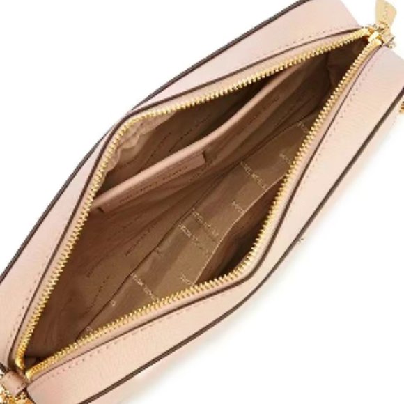 SALE! NWT Michael Kors Leather E/W Jet Set Crossbody Shoulder Bag Pink Blush - Picture 11 of 14